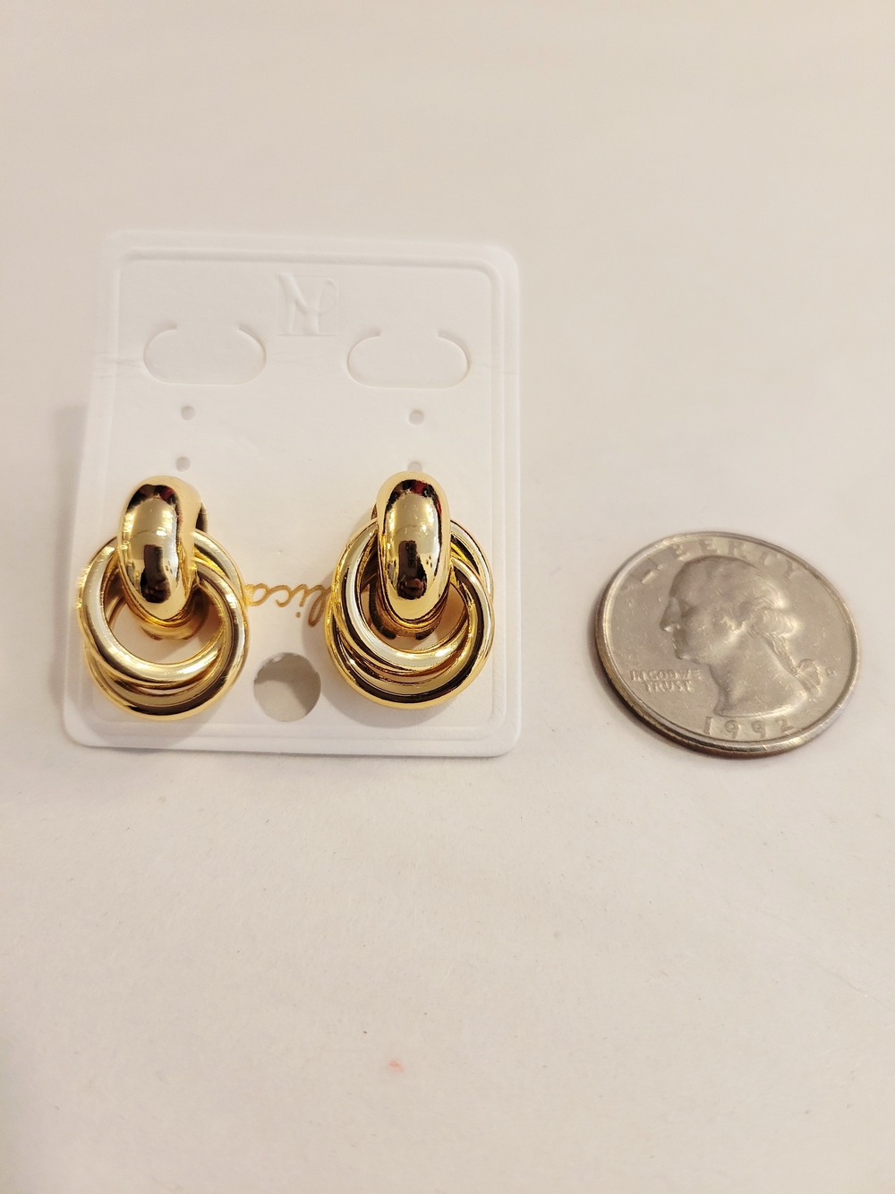 Gold Triple Hoop Drop Earrings - Women's Jewelry